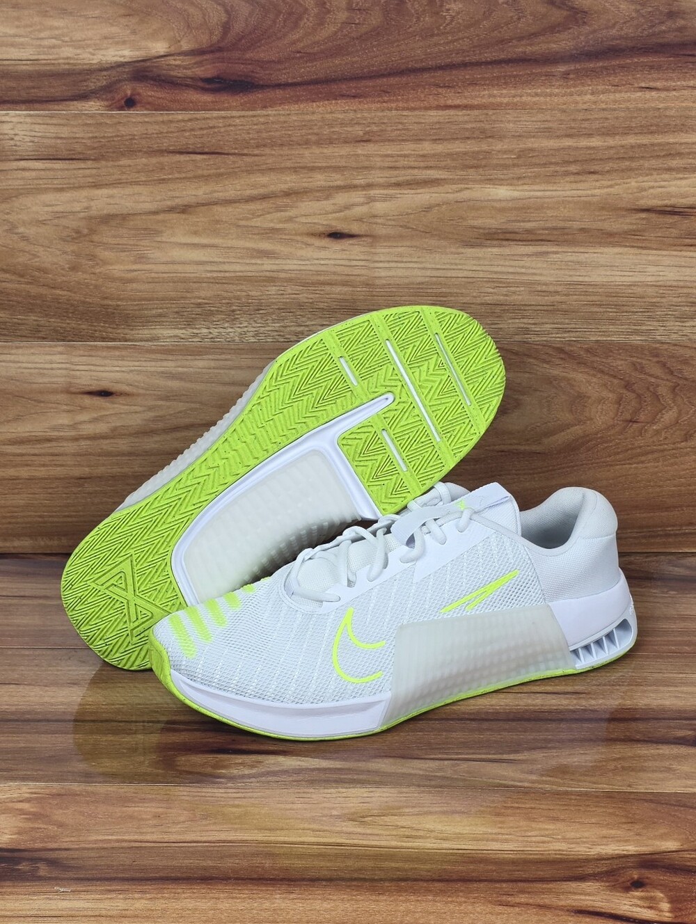 Nike Metcon 9 White Volt Neon Green DZ2617-104 Gym Training Men's Size 12.5